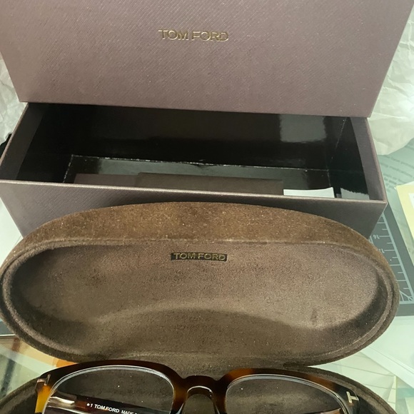 Tom Ford optical frame brown Tortouise Acetate Square 53-19-145,Preowned - Picture 3 of 6